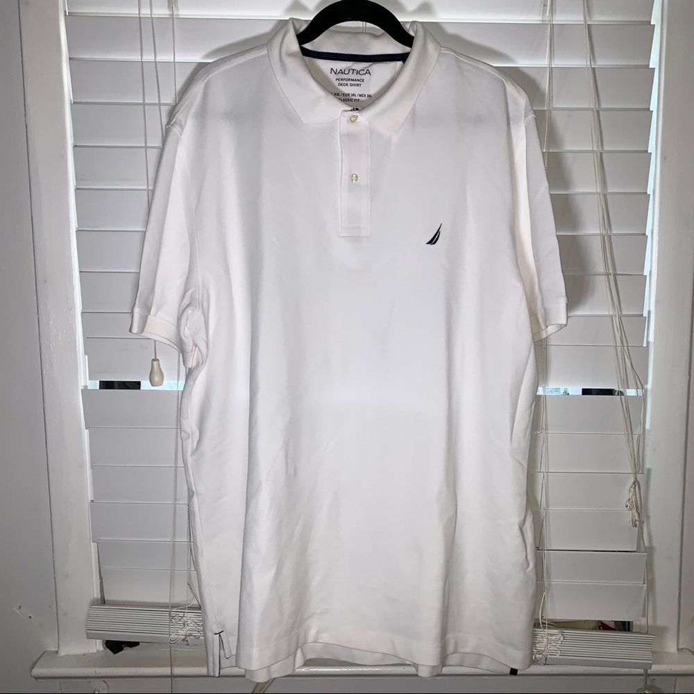 Náutica Men’s Casual Fit White Polo Shirt size XXL